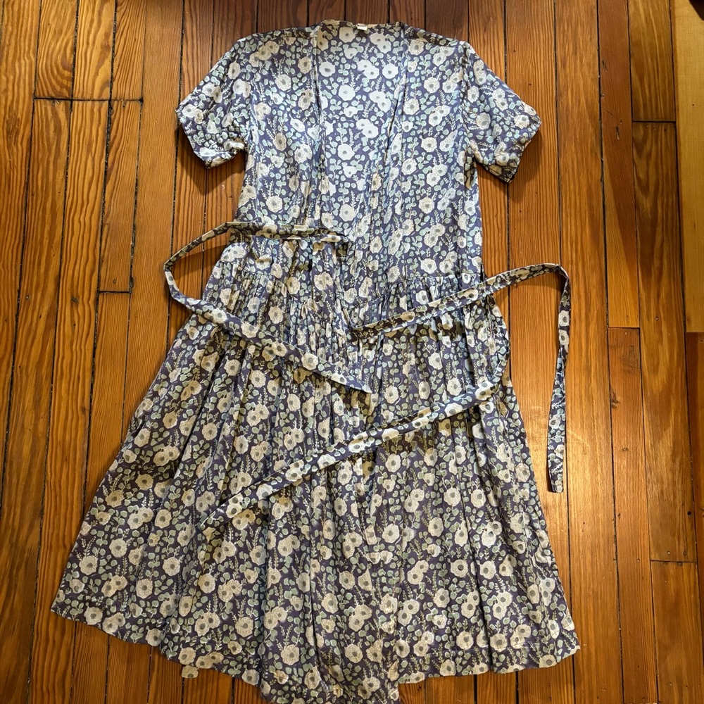 Runaway Bicycle silk wrap dress